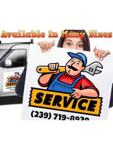 1Pc Customizable Magnetic Car Decal - Personalize With Your Logo, Image, & Text, Square, Round, Rectangle, And Die-Cut Shapes, Durable & Waterproof, Perfect For Business Advertising, Great For Car, Van, Truck, Ideal For Corporate Events, Trade Shows, Promotions, Grand Openings, New Product Launches, Sponsorships & More - Multicolor - View 4