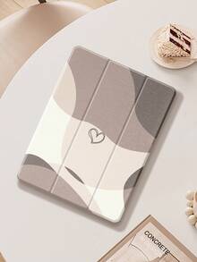 Funda protectora para iPad con diseño de corazón de café en capas, compatible con iPad (A16) de 11.a generación (11 pulgadas, 2025) e iPad de 10.a generación (10.9 pulgadas, 2022), con ranura para lápiz, soporte plegable de tres pliegues, función de activación/suspensión automática, gran regalo para el regreso a la escuela, el Día de San Valentín y las vacaciones - Multicolor - Ver 7