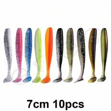 QXO 10pcs/Lot 13cm 10cm 7cm Soft Worm Lures Silicone Swimbait Bait Sea Fish Pva Wobblers Goods For Fishing Artificial Tackle