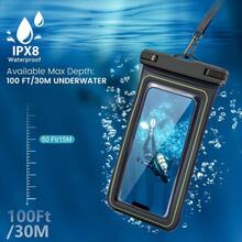 1pc Waterproof Phone Pouch, Touch Screen, For Swimming, Delivery Riders, Beach, Underwater Use, Sealed Water-Resistant Phone Bag - Multicolor - View 7