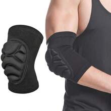 1Pair Of Unisex Professional Thickened Sports Fitness Elbow Pads Suitable For Volleyball Sponge Support Compression Elbow