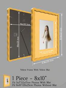 4x6/5x7/8x10 波浪形相框，可爱艺术相框，升级五金配件，易于使用，用途广泛，适用于家居装饰和墙面艺术，材质多样，彩虹色，儿童礼物，绿色/红色/蓝色/黑色/白色/黄色/多色可选，波浪形相框 - 彩色 - 查看 9