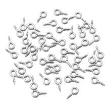 20-50Pcs/Set Stainless Steel Eyepin Keychain Hook Eye Pins Mini Screw Pendants DIY Threaded Pin Fitting DIY Jewelry Bracelet - Sheep Eye Nails - View 14