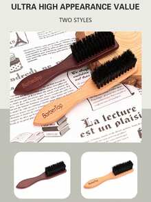 Barber Wood Handle Hairdressing Soft Hair Cleaning Brush Retro Neck Duster Broken Remove Comb Hair Styling Salon Tools