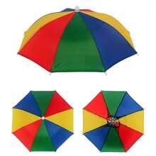 1 pieza Paraguas sombrilla de pesca, gorro de paraguas, gorro paraguas para llevar en la cabeza, gorro impermeable con sombrero plegable que permite tener las manos libres durante la actividad