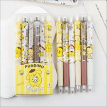 Sanrio 6pcs Sanrio Cartoon 0.55mm Ballpoint Pens With Hello Kitty, Kuromi, Melody Designs, Quick-Drying Ink, Children's Gift/Ballpoint Pen, School Supplies, Anime Cartoon Stationery, College Style Stationery, Hello Kitty Supplies>Children's Writing Tools, Kuromi Office Supplies