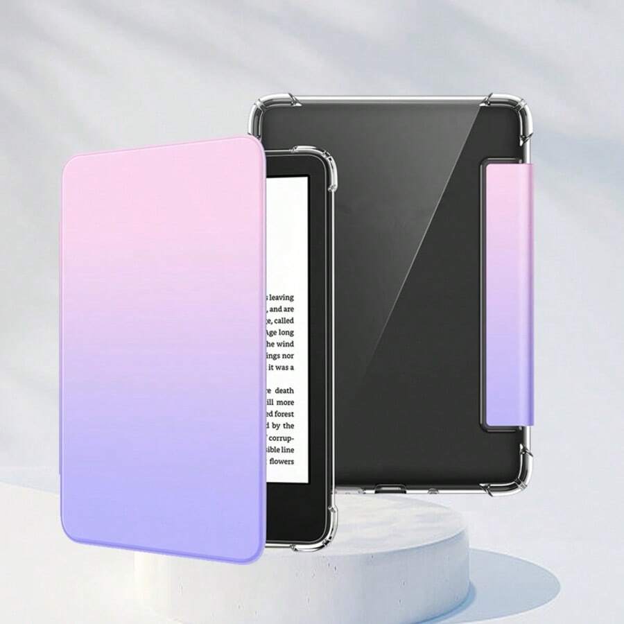 Funda delgada para Kindle 2024/2022 de 6 pulgadas/Kindle Paperwhite de 11.a generación 2021(6.8")/Nuevo Kindle Paperwhite de 12.a generación 2024 (7") y Kindle Colorsoftedición Signature, cubierta trasera de TPU transparente ultraclara y flexible con función de activación/suspensión automática - Ver 1
