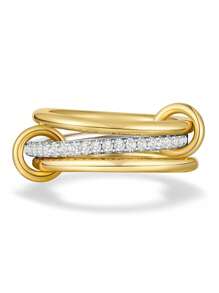 Women's 16k Gold Plated Cubic Zirconia Stacking Ring - Fine Jewelry Gift