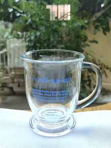 1 Peça com Alça em Formato de Arco, Caneca de Barriga Grande, Caneca de Vidro, Caneca de Café Gelado de 15 Onças, Caneca de Leite, Caneca de Café da Manhã Adequada para Senhoras, Meninas, Dia das Mães, Aniversários, Noivas