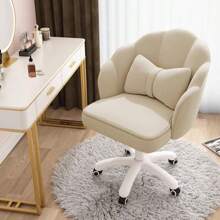 Office Chair, Desk Chair, Computer Chair, 360 Degree Rotation, Seat Height Adjustment, Office Chair, Breathable, Compact, Chair With Casters, Work From Home, Chair, Home Office Chair (Bohemian, White)