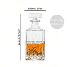 Bouteille de whisky classique, bouteille de vin en verre transparent/pot à vin avec bouchon, cadeau de la fête des pères, cadeau pour homme, cadeau de déménagement, convient pour le vin rouge, le whisky, le brandy, le bourbon, le rhum, décoration pour la maison, bons produits pour un usage domestique