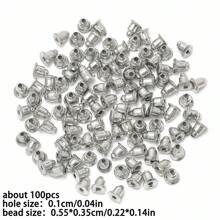 100pcs 5.5x3.5mm Metal Earring Back Plug Blocked Caps Earring Settings Base Ear Studs Back Stopper Accessories