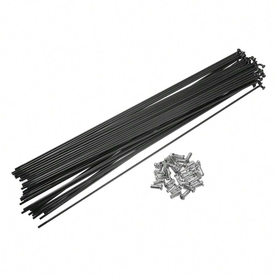 Bicycle Spokes Steel Bike Spoke With Nipples For Most Bicycle - Black 290mm 13G 40Pcs Steel - View 1