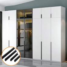 1pc Modern Simple Aluminum Alloy Hidden Furniture Cabinet Door Handle Side Installation Without Drilling Installation Wardrobe Cabinet Drawer Handle Furniture Hardware