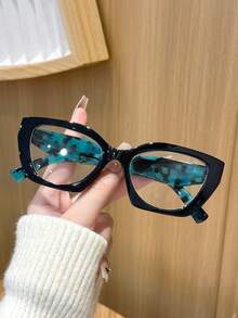 1 件/4 件玳瑁印花猫眼，撞色弹簧铰链老花镜，Y2K，时尚配饰，6 种屈光度选择，送给父母的礼物，节日礼物，日常生活阅读办公