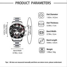 6pcs Luxury Men's Fashion Versatile Watch Accessory Set, Suitable For Attending Holiday Parties, Makes A Valuable Father's Day Gift To Cherish The Moment