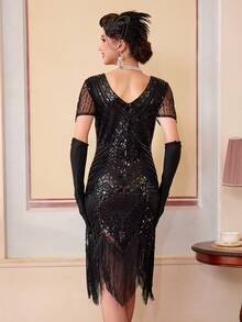 1920s Flapper Dresses For Women, Great Gatsby Dresses With Sleeve Roaring 20s Dress For Harlem Nights