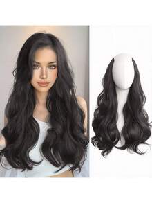 Invisible Hair Extension Wavy Curly Long Synthetic Hairpieces