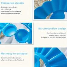 1pc Baby Shampoo Bath Hat, Soft Protective Cap, Adjustable Sun Visor, Prevent Water From Entering Eyes And Face, Suitable For Toddlers, Infants, Kids - Multicolor - View 4