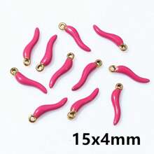 5pcs Enamel Chili Pepper Charms Pendant Multi Colors For DIY Jewelry Making Earrings Necklace Pendants Accessories Findings