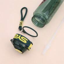 1 bouteille d'eau de sport de 700 ml, gobelet portable avec paille, convient pour la gym/le bureau/les voyages/l'extérieur, design mode hip-hop, très recommandée à avoir