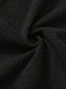 Pantaloni dritti da uomo in velluto a coste, comodi e casual, con vestibilità ampia, di colore unito, versatili, adatti per la primavera e l'autunno