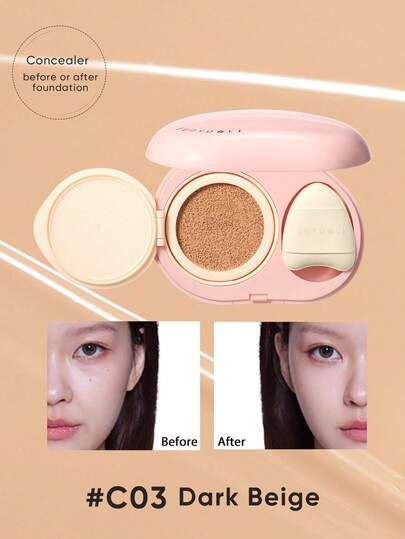 JUDYDOLL Corrector iluminador en crema, líquido iluminador, voluminizador facial y corrector líquido para ojeras, adecuado para principiantes, uso personal, regalos, citas, fiestas, maquillaje, bailes, escuela, viajes, Día de la Madre