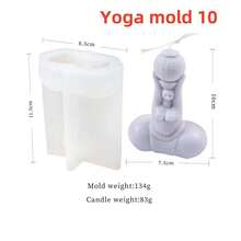 3D Yoga Pose Plump Women Candle Silicone Mold Body Soy Wax Statue Plaster Tool DIY Handmade Soap Tool Perfect For Home Decor And Gift Fragrance Diffuser Silicone Mold - White - View 20