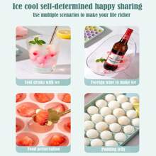 1 Sets 2-In-1 Covered Leak-Proof Spherical Ice Cube Tray - A Chic Frozen Ice Cream Machine For Cocktails And Whiskies