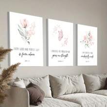 1 pieza Decoración cristiana enmarcada para la guardería, lienzo artístico con versículo bíblico, cartel de pared, decoración de pared para el dormitorio, sala de estar, arte de pared, pintura de pared