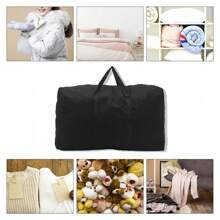 Bolsa grande impermeável para mudanças, bolsa de armazenamento grande de tecido Oxford, bolsa de compras reutilizável, organizador de armazenamento para suprimentos ao ar livre, estojo de armazenamento de barracas, ideal para viagens ao ar livre, padrão de 26 letras iniciais