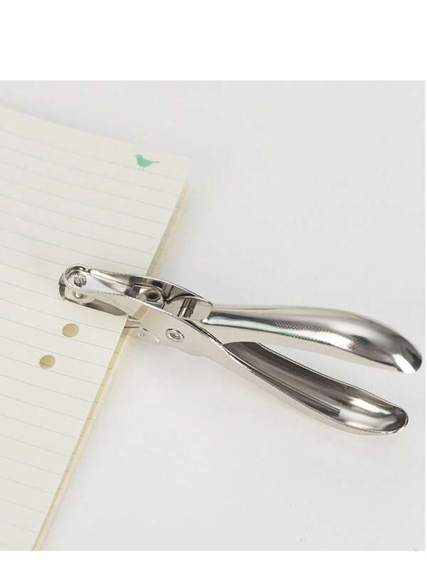 1pc Metal Punching Pliers Single Hole Boxed Hole Diameter 6mm Punch 1-8 Pages Single Hand Grip Punching Pliers