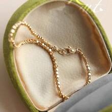 1pc S925 Sterling Silver Plated Gold Water Ripple Woven Simple Twisted Rope Chain Bracelet For Women, Minimalist And Versatile - Yellow Gold - View 3