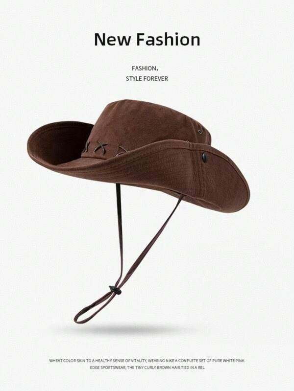 New Retro Western Cowboy Hat, Outdoor Hiking Sun Hat