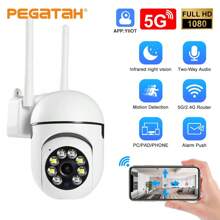 Telecamera WIFI 5G a doppia banda 1080P, monitoraggio TV a circuito chiuso audio, visione notturna a colori a 4x zoom, IP66 impermeabile, adatta per apparecchiature di sicurezza in magazzini interni ed esterni, app YI IOT