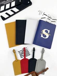 2Pcs/Set Personalized Passport Holder And Luggage Tag Set – Custom Travel Accessories With Initial And Name Custom Passport Holder, Luggage Tag Set, Travel Wallet Gift, Personalized Travel Set, Custom Initial Name, Couple Travel Gifts, Leather Travel Case, Monogram Passport Cover, Unique Travel Accessories – Gift For Women, Men, Couples, Travelers - Multicolor - View 8