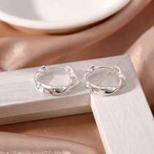 Earrings 925 Silver Hoop Earrings For Women 18k Gold Metal Allergy-Friendly Non-Stop Ring Earrings Earrings Small Twisted Christmas Present For Women Gift