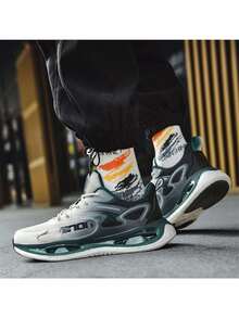 أحذية رياضية كاجوال، أحذية رياضية خفيفة للأزواج، أحذية كاجوال خفيفة للرجال، أحذية رياضية مضيئة قابلة للتنفس موضة، أحذية بنعل مرن من الفشار للطلاب والأزواج للجري والتجول ليلاً - أخضر داكن - مشاهدة 6