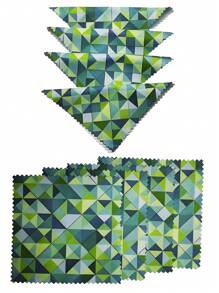 10cm*10cm Fiber Flocking Cleaning Cloth, Mandala Purple/Eucalyptus Green/Dreamlike Diamond Blue, Fiber Non-Lint Cleaning Cloth - Glasses/Camera Lens Cleaning; Jewelry Cleaning; 12pcs/Pack Delicate Fiber Flocking Cleaning Cloth