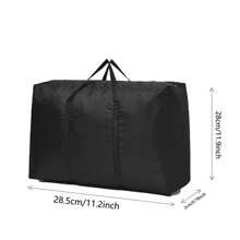 Bolsa grande impermeável para mudanças, bolsa de armazenamento grande de tecido Oxford, bolsa de compras reutilizável, organizador de armazenamento para suprimentos ao ar livre, estojo de armazenamento de barracas, ideal para viagens ao ar livre, padrão de 26 letras iniciais