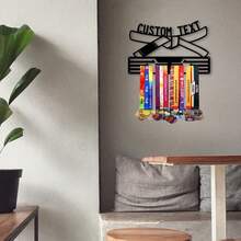 1 件定制柔术腰带奖牌展示架，个性化姓名文字奖牌展示架，铁艺家居墙面装饰挂架，适用于卧室、客厅、入口、别致秋季