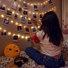 1pack 20/50 LED Photo Clips Copper Wire String Light With 20/50 Clear Clips Fairy DIY Hanging Lamp Suitable For Bedroom Wall Wedding Birthday Party Holiday Festival Activities Shop Garden Decoration