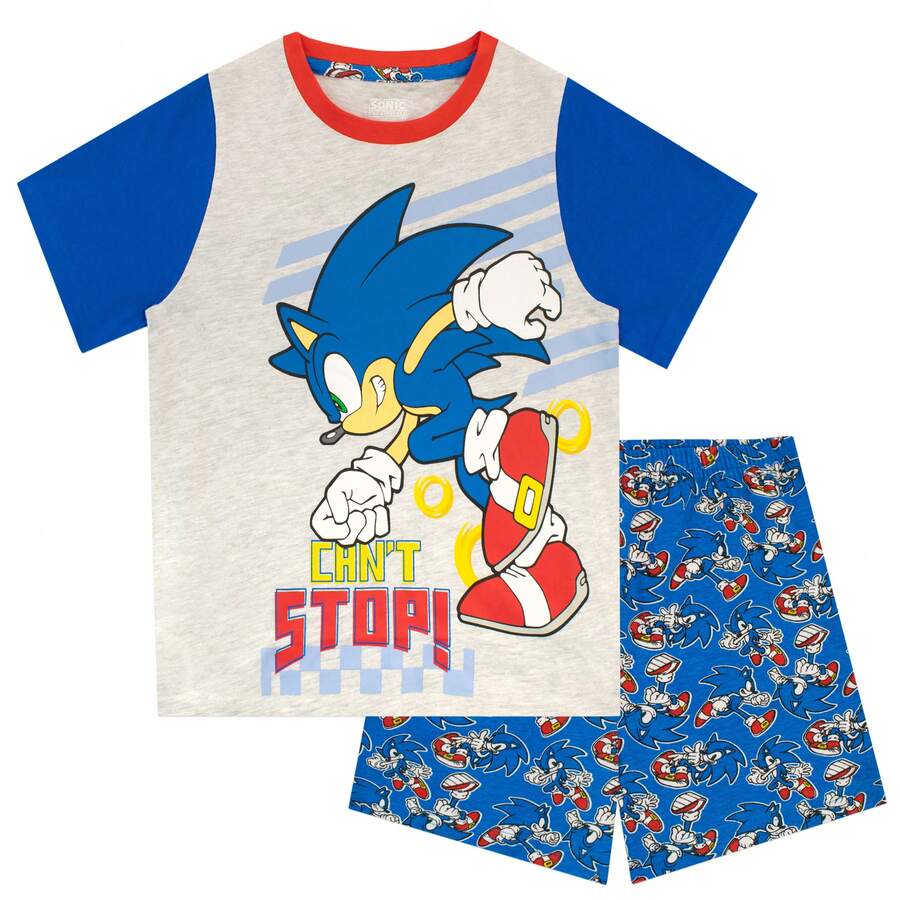 SONIC THE HEDGEHOG Short Sleeved Pyjamas |  Boys' Short Pyjama Set | Kids' PJs | Fast UK Delivery Shipping | Trusted UK Seller | Great Gift For Kids | Perfect For Birthdays And Christmas