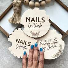 Personalized Custom Nail Plate | Nail Art Photo Props | Nail Art Gifts | Beauty Salon Logo | Gift For Her | Nail Art Design | Salon Decoration | Nail Art Technology