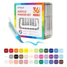 9 Stücke gerade Flüssig-Acryl Marker Stifte mit weichen Spitzen für Kunststudierende, geeignet für nicht-transparentes Graffiti und stapelbare Farben, verwendbar für DIY Malerei auf Holz, Keramik und Steinen