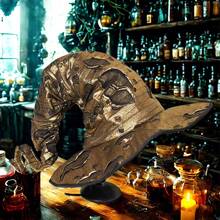 1 pezzo Cappello con paillettes/glitter dorati, adatto per decorazioni di feste a tema, oggetti di scena, abbigliamento per vacanze, accessori per cosplay e Ognissanti in autunno