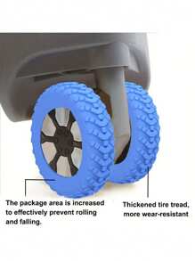 8/16pcs Version Of The Luggage Wheel Protective,Cover Wheel Repair Cover,Back To School Must Haves,Trolley Box Casters,Silent Protective Cover,Corrugated Silicone Wheel Cover, Suitcase Wheel Cover,Pull Bar Suitcase Wheel Cover Cover Noise Foot Cover, Thicker Friction Stronger Shock-Proof Suitcase Wheel Cover, Travel Accessories,Wheelchair Accessories,Luggage,Travel,Holiday Essentials