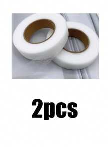 2pcs Iron On Hem Tape, Black White Double-Sided Interlining Adhesive Fabric Clothes Iron On Hem Tape, Interlining Web DIY Sewing Patchwork Acces,For Iron-On Clothes Curtains Jeans Trousers Collar Glue Crafts Fabric Double-Sided Tape, Clothing. - Multicolor - View 12