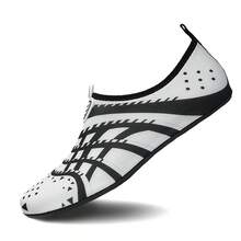 أحذية ماء نمط جديد مبيعات ساخنة، أحذية جامعة، أحذية شاطئ، أحذية يوغا، صنادل، أحذية سباحة خارجية، أحذية غوص، أحذية قدم رابضة خفيفة الوزن مقاومة للانزلاق أحذية غوص السنوركل - أبيض وأسود - مشاهدة 5