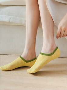 5/10 Pairs Women Short Low-Cut Thin Casual Socks, Low-Ankle Non-Slip Invisible Boat Socks, Versatile For Sports & Leisure - Multicolor - View 4